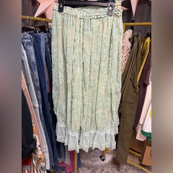 Free People Forever Young Burnout Pants- Seafoam Combo - Picture 10 of 13